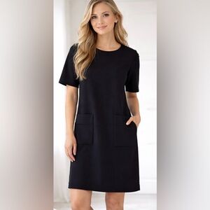 Diane Von Furstenberg Black Mini Dress with Pockets